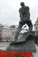 View of the Rock Man statue in Kazan