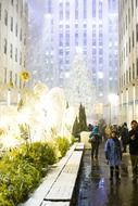 illuminated christmas installation in new york