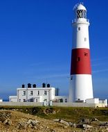 portland bill lighthouse at sky, uk, england, Dorset