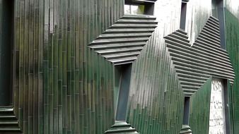 facade of Jewish Community Center, New Synagogue by Manuel Herz, germany, Mainz