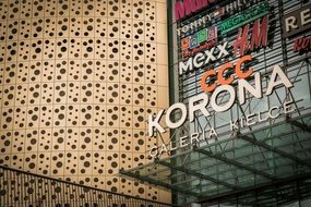 entrance of shopping mall in poland