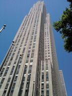 low angle view of rockefeller center, usa, manhattan, nyc