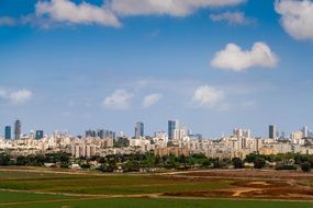 distant view of the city of tel aviv