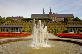 Fountain among the castle park