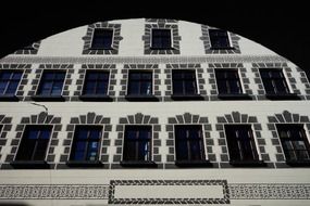 archway view front building facade window