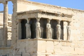 Caryatids in an ancient building