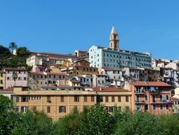 View of the old town of Ventimiglia