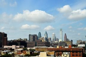 modern city skyline, usa, pennsylvania, philadelphia