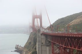 golden gate bridge on a rainy day