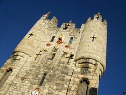 Micklegate Bar, South Entrance, at sky, uk, england, york