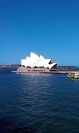 view of opera house from sea, australia, sydney