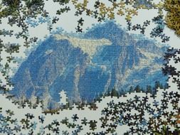 glaciated mountains, puzzle