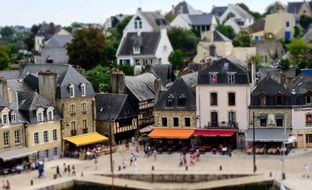 people on square in old town, france, oldenburg