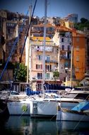 boats in the port city Corsica