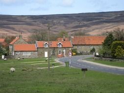 old village in wilderness, uk, england, yorkshire