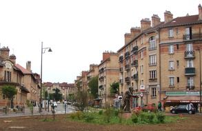 square with monument in old town, france