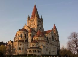 St. Francis of Assisi Church at evening sky, austria, vienna