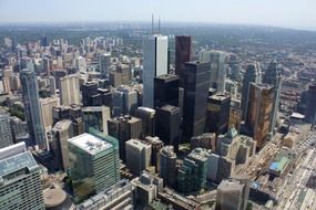 top view of downtown, canada, toronto