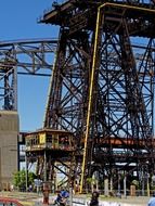 steel tower construction in harbor, argentina, buenos aires