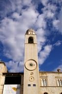 medieval Bell tower, Gradski Zvonik at sky, croatia, dubrovnik