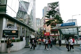 myeongdong in the city of South Korea