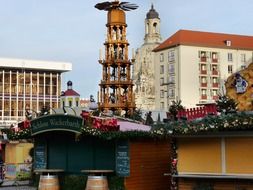 the big Christmas pyramid in the center of Dresden