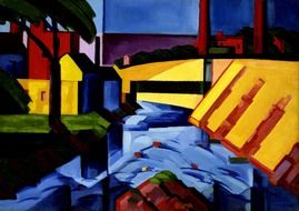 Evening Tones, painting by oscar bluemner