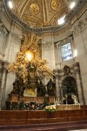 interior of saint peter's cathedral, detail, italy, rome, vatican