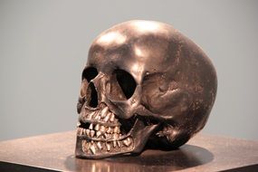 skull bronze head metal