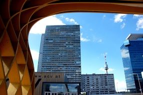 Skyscrapers in Vienna against the sky