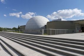 planetarium building at stepway, spain, madrid