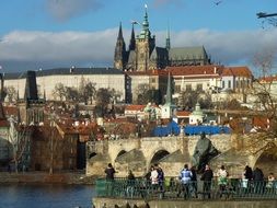 Prague castle in the old town of Czech Republic