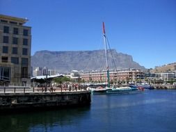 harbor at mountain table, south africa, cape town