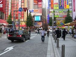 modern street in city, japan, tokyo