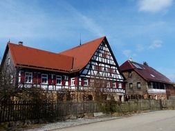 village houses in the fachwerk style