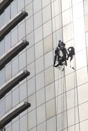 office tower window cleaner cleaning