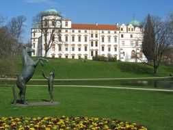 celle palace at park, germany, celle