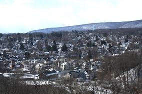 countryside at winter, usa, pennsylvania, bangor