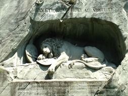 dying lion, monument carved on cliff, switzerland, lucerne