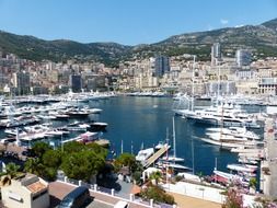 aerial view of the port in monaco