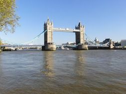 Tower bridge on the river in London