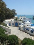 Arab houses with blue details