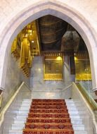 luxury marble stairway in palace, egypt, mena