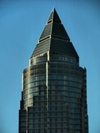 messeturm, top of Trade Fair Tower at sky, germany, frankfurt