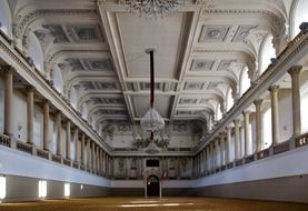 ornate interior of spanish riding school, austria, vienna