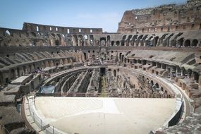 arena of ancient colosseum, italy, rome