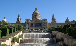 National Art Museum of Catalonia in park, spain, barcelona