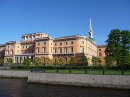 scenic scenery near the Mikhailovsky Palace in Saint Petersburg