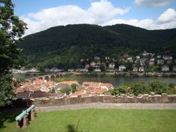 scenic old town at summer, germany, heidelberg