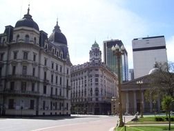 old and modern buildings in city, argentina, buenos aires